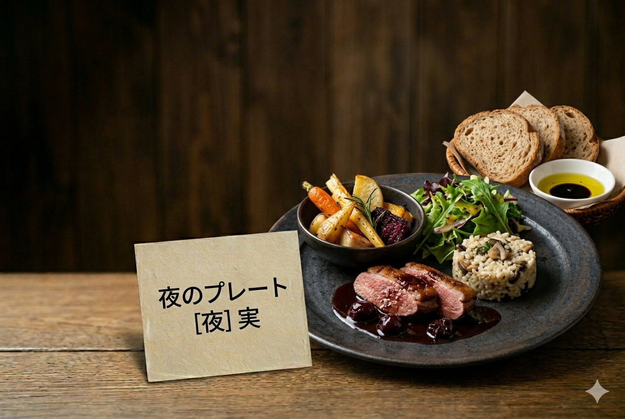 夜のプレート